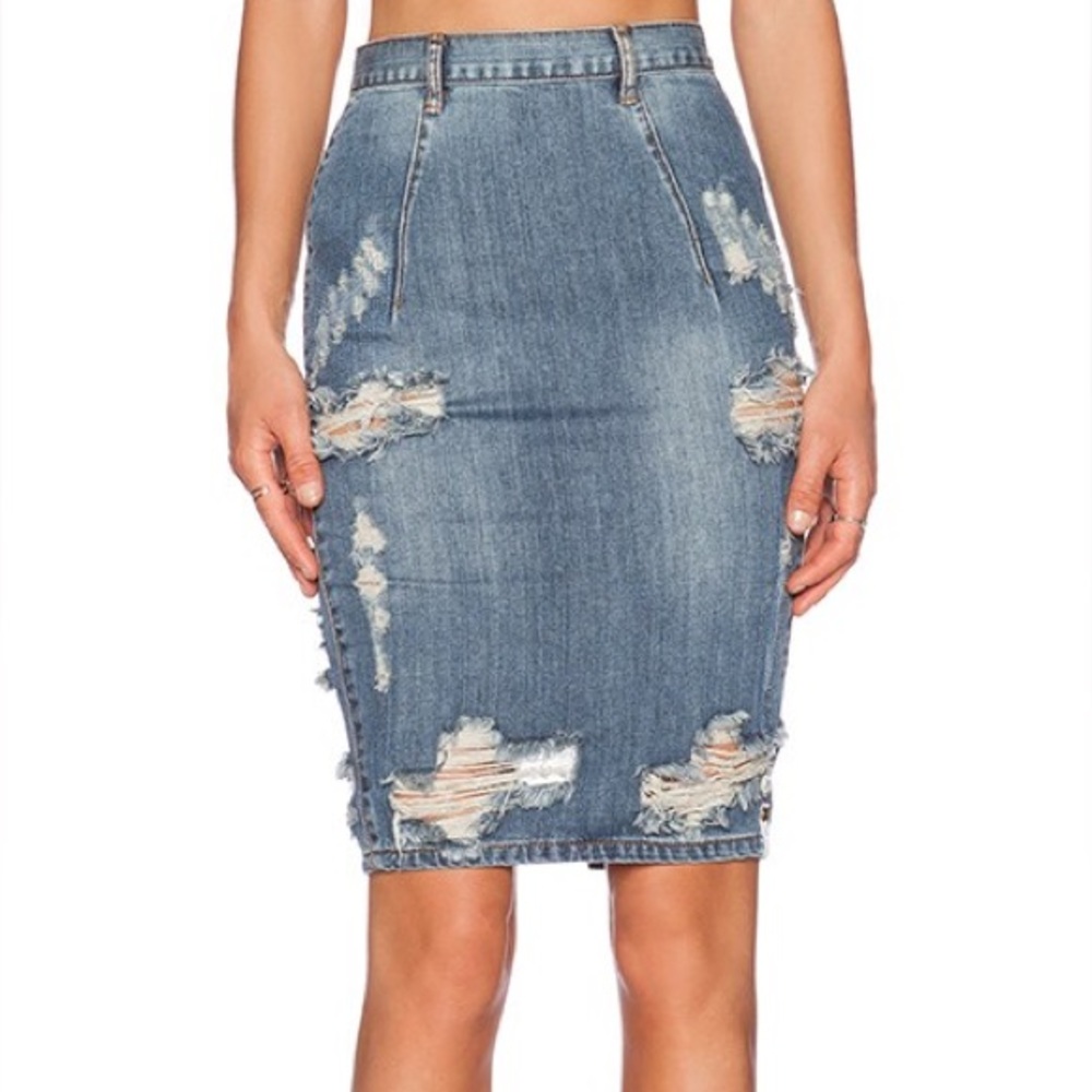 One Teaspoon Dusty Freelove Denim Skirt in Dusty Sz 29